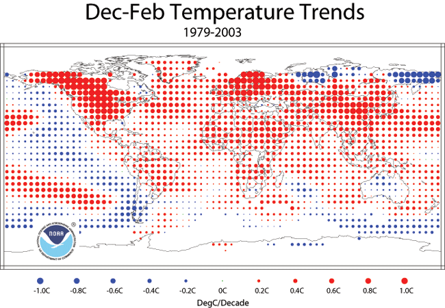 NCDC Winter Temp Trends