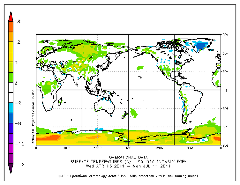 90 day surface temp global apr 2011 - jul 2011
