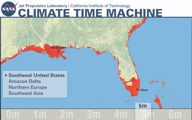 Climate Time Machine; Sea Level Rise; 5 Meters